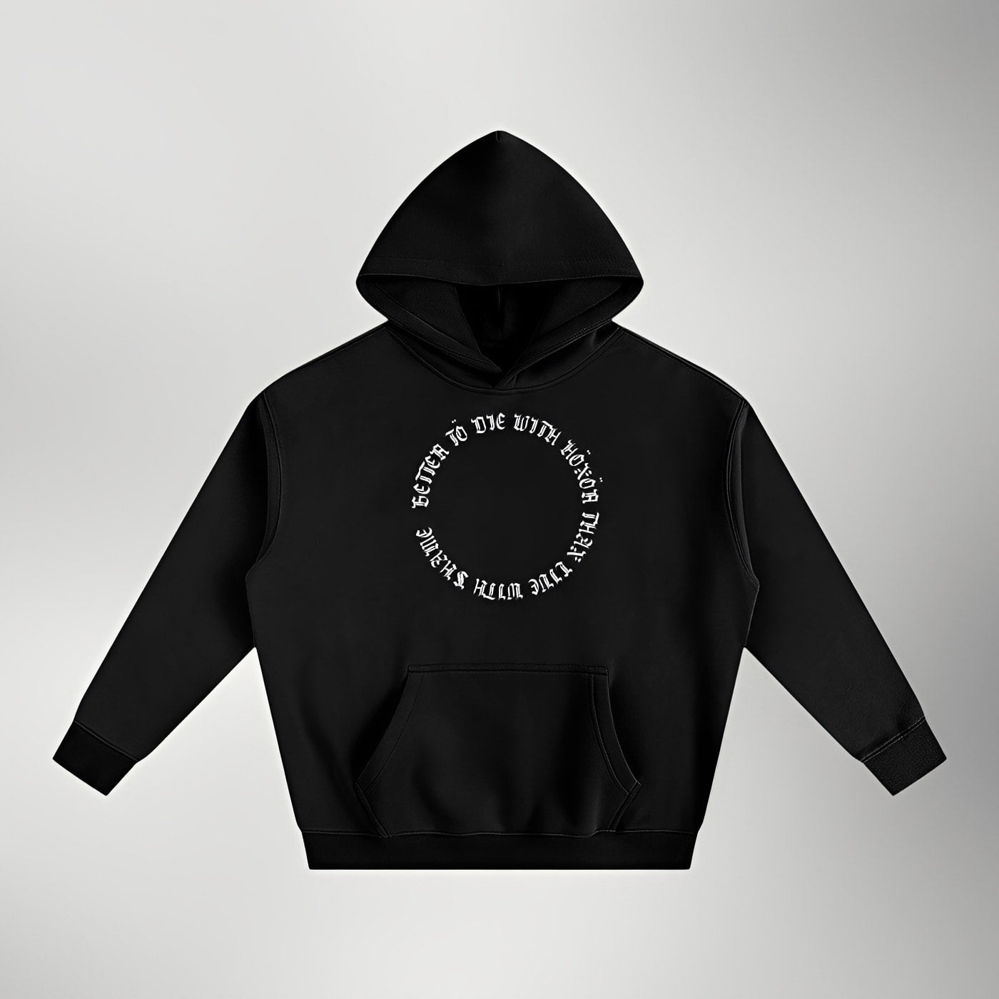Die with Honor (Drengskapr) — Heavyweight Fleece Pullover in Black