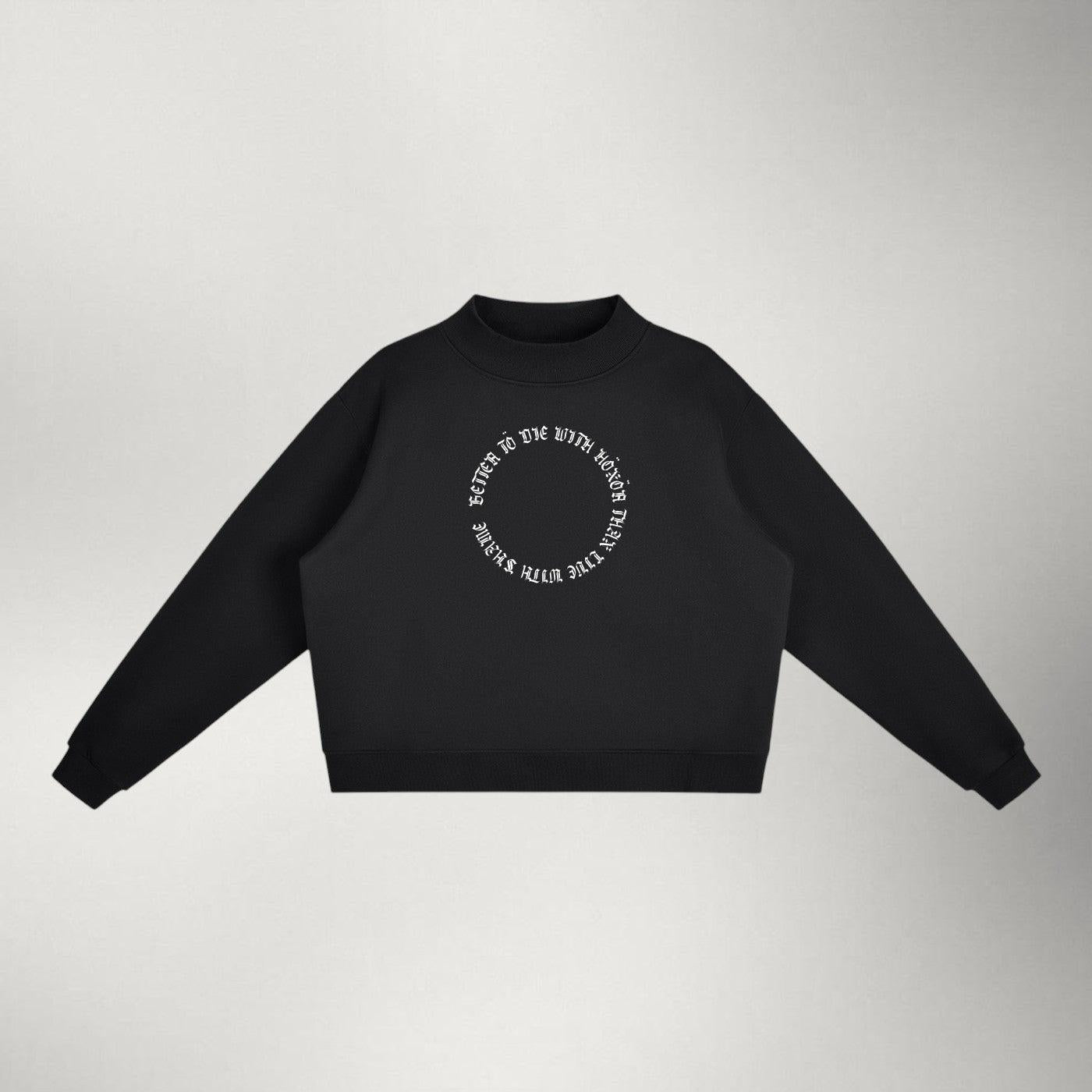 Die with Honor — Women's Fleece Mock-Neck | Black