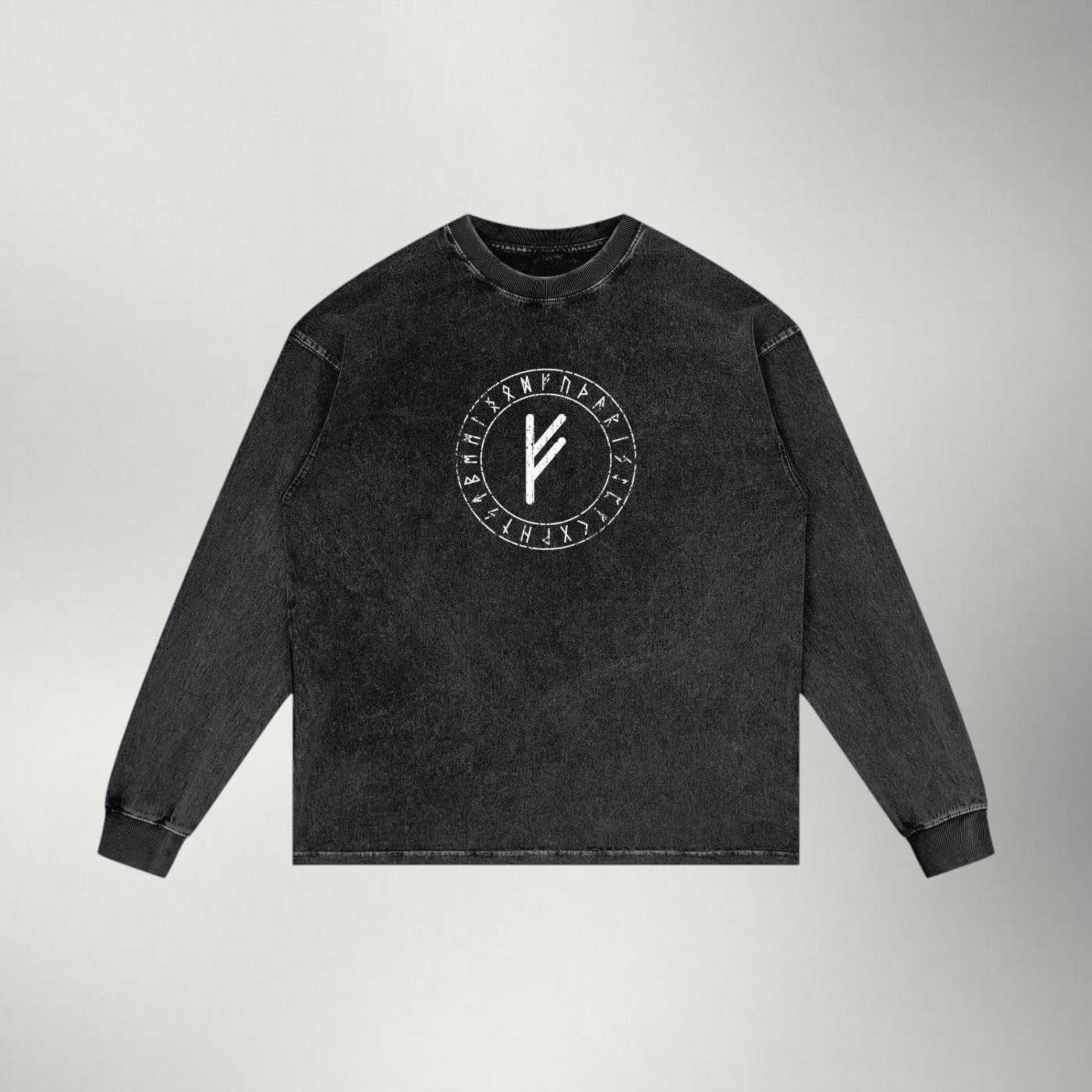 Fehu — Acid Wash Long Sleeve | The Ash Series