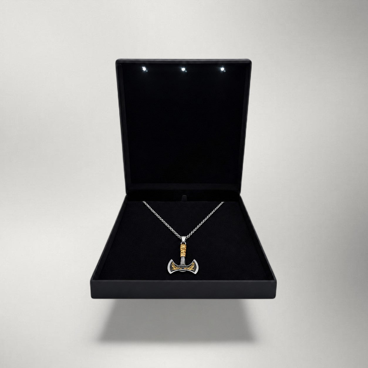 Hrafn — Double-Edged Axe Pendant | Norse Necklace