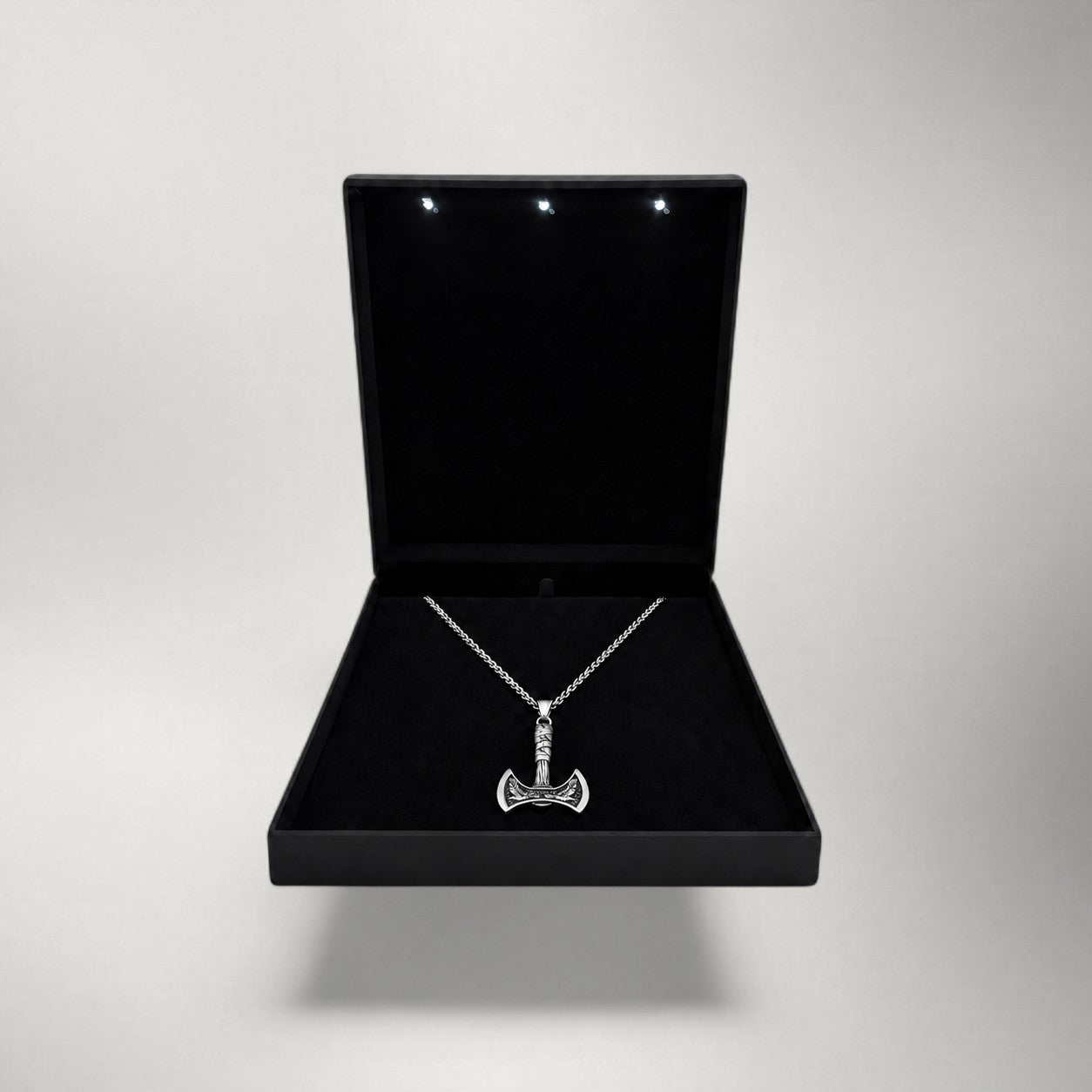 Hrafn — Double-Edged Axe Pendant | Norse Necklace