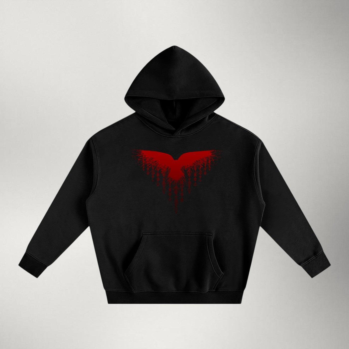 Hrafn — Heavyweight Fleece Pullover | Red Series