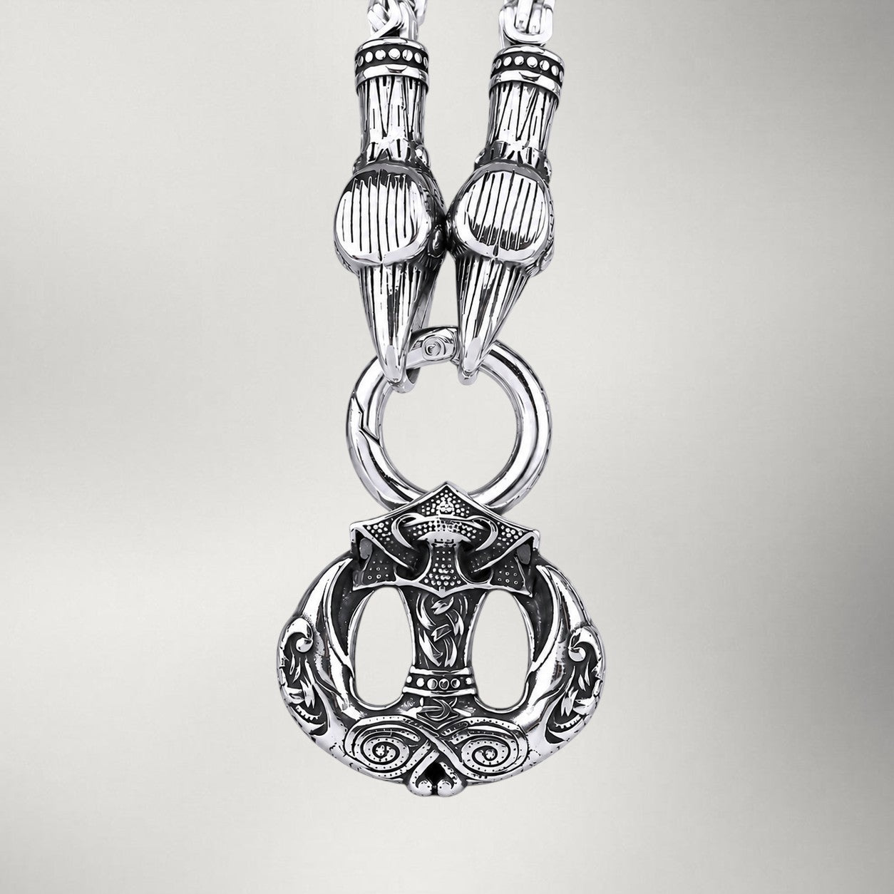 Hrafn — Raven Pendant Necklace | Silver