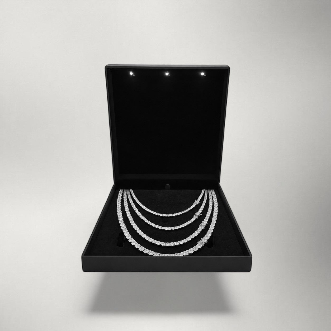 Iced CZ Tennis Chain in 18K Gold & Silver