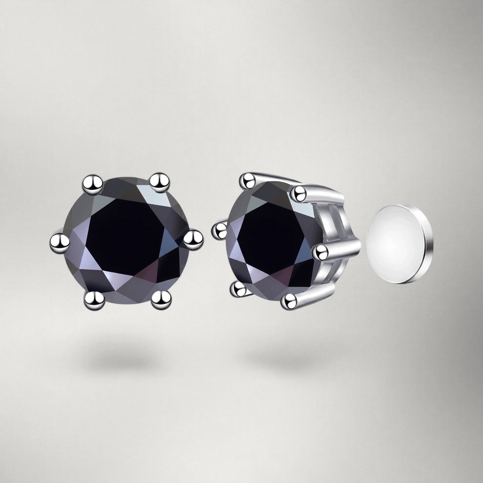Ísa — Moissanite Stud Earrings | Magnetic Six-Claw