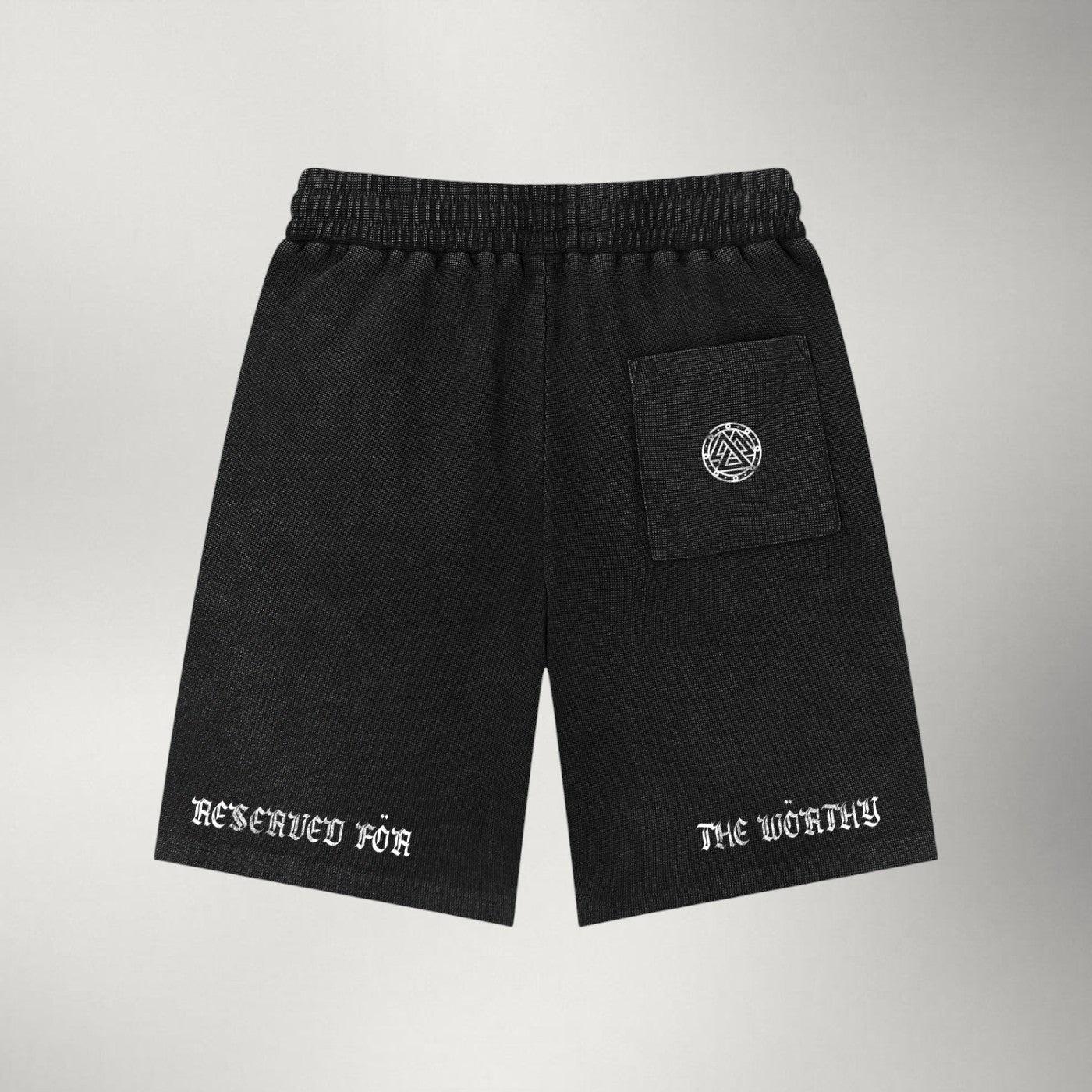 Norse Gothic — Distressed Mineral Wash Shorts