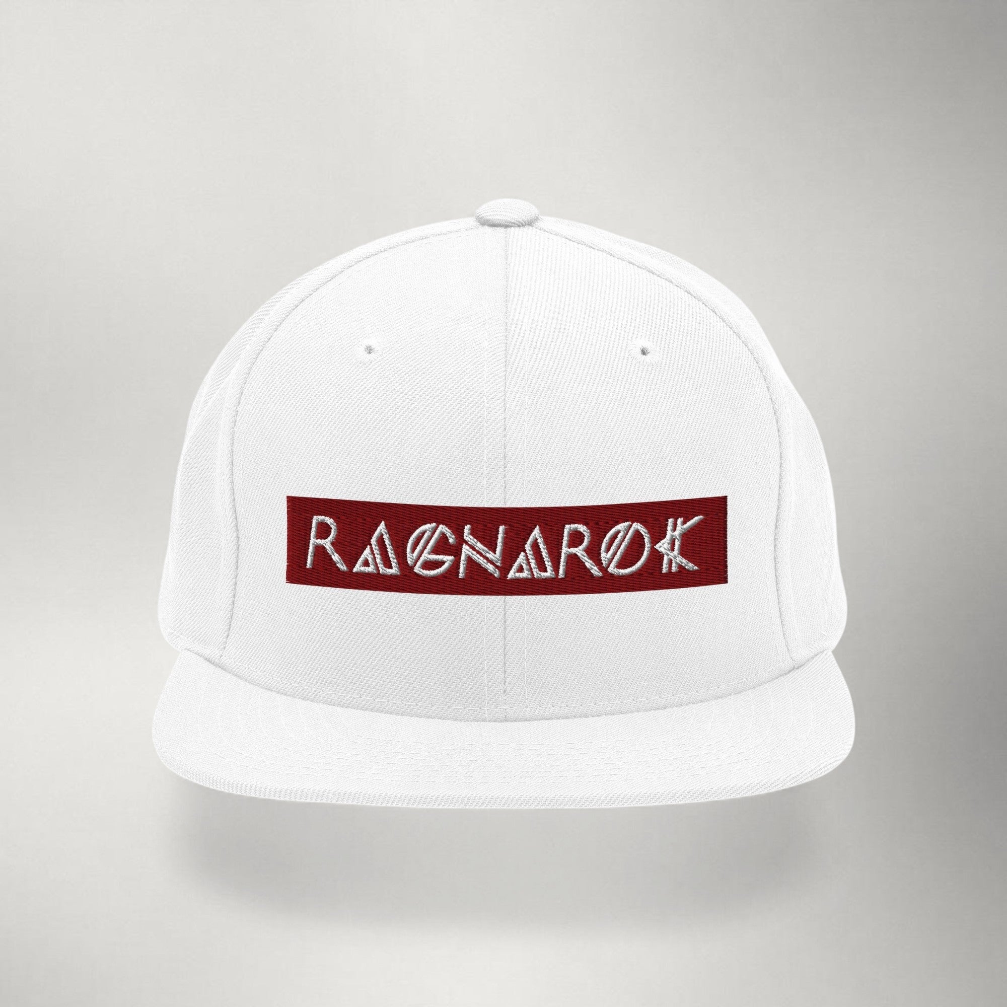 Ragnarok Box Logo Snapback — Maroon