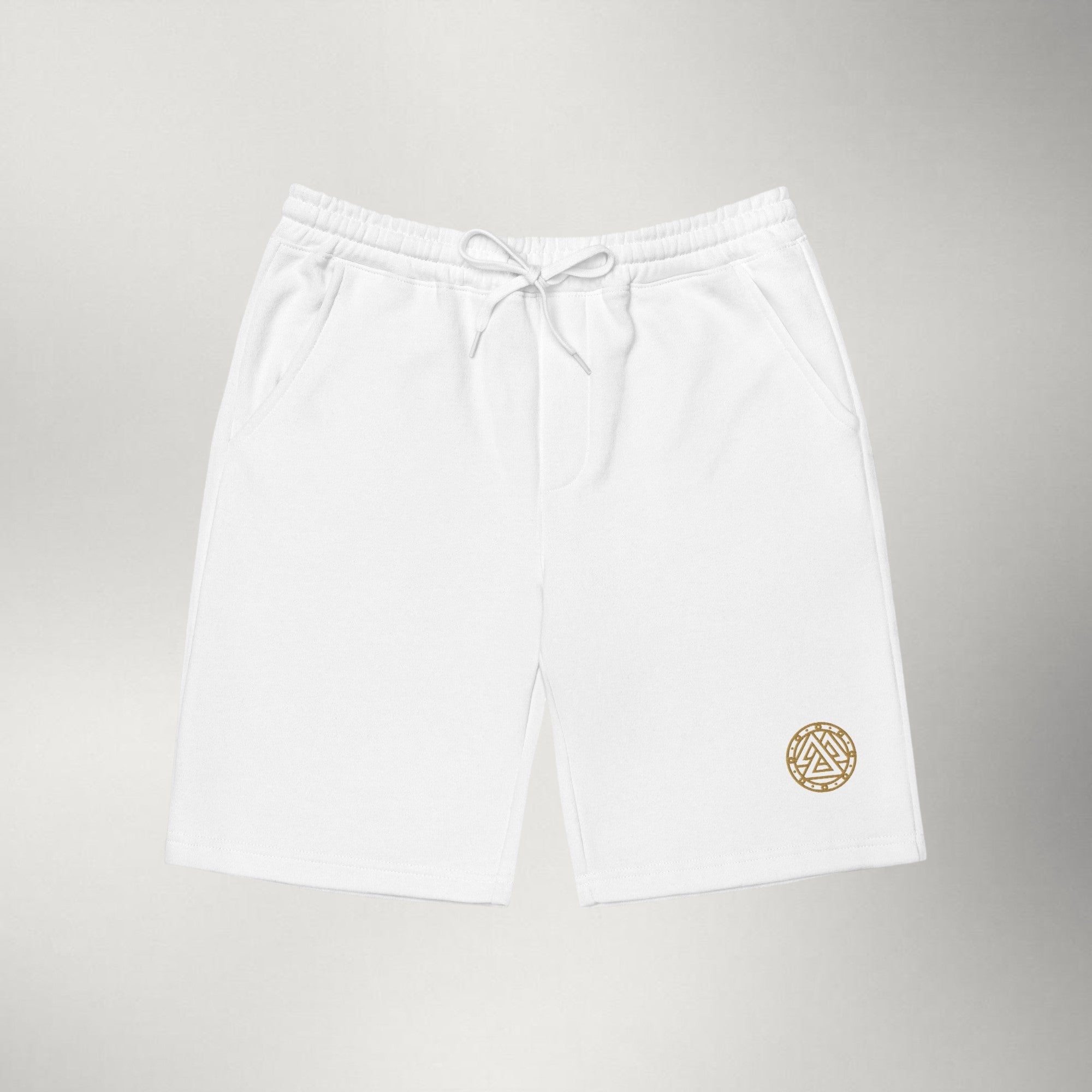 Ragnarok Embroidered Fleece Shorts — Maroon