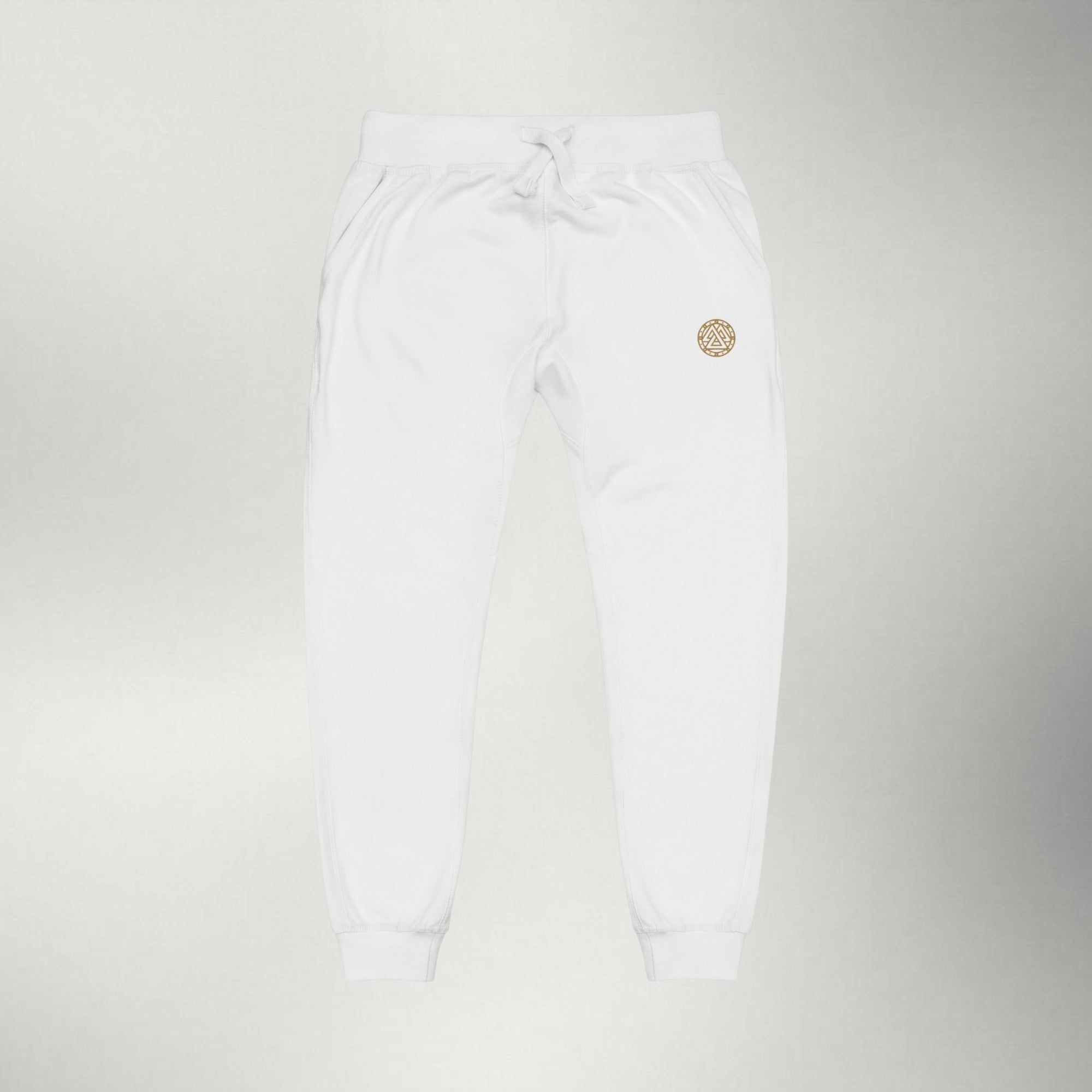 Ragnarok Embroidered Fleece Sweatpants — Gold