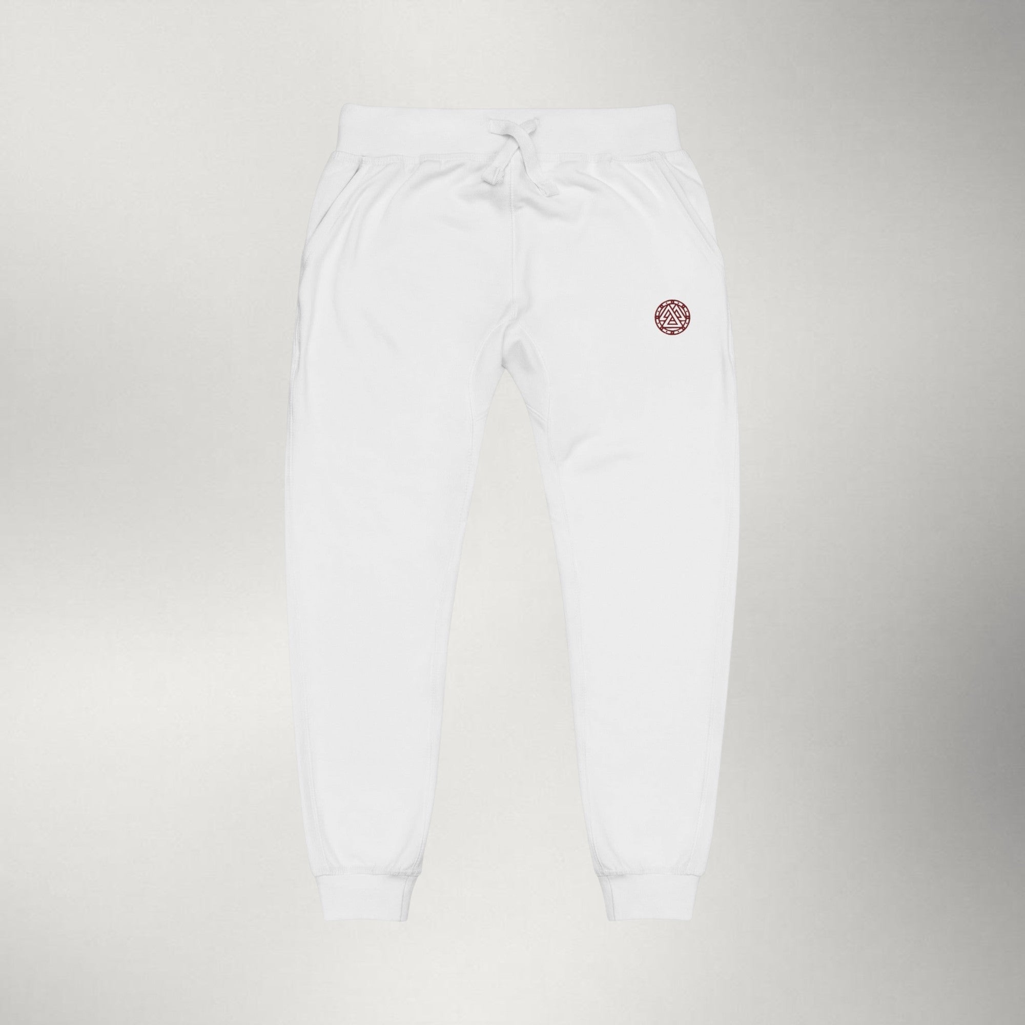 Ragnarok Embroidered Fleece Sweatpants — Maroon