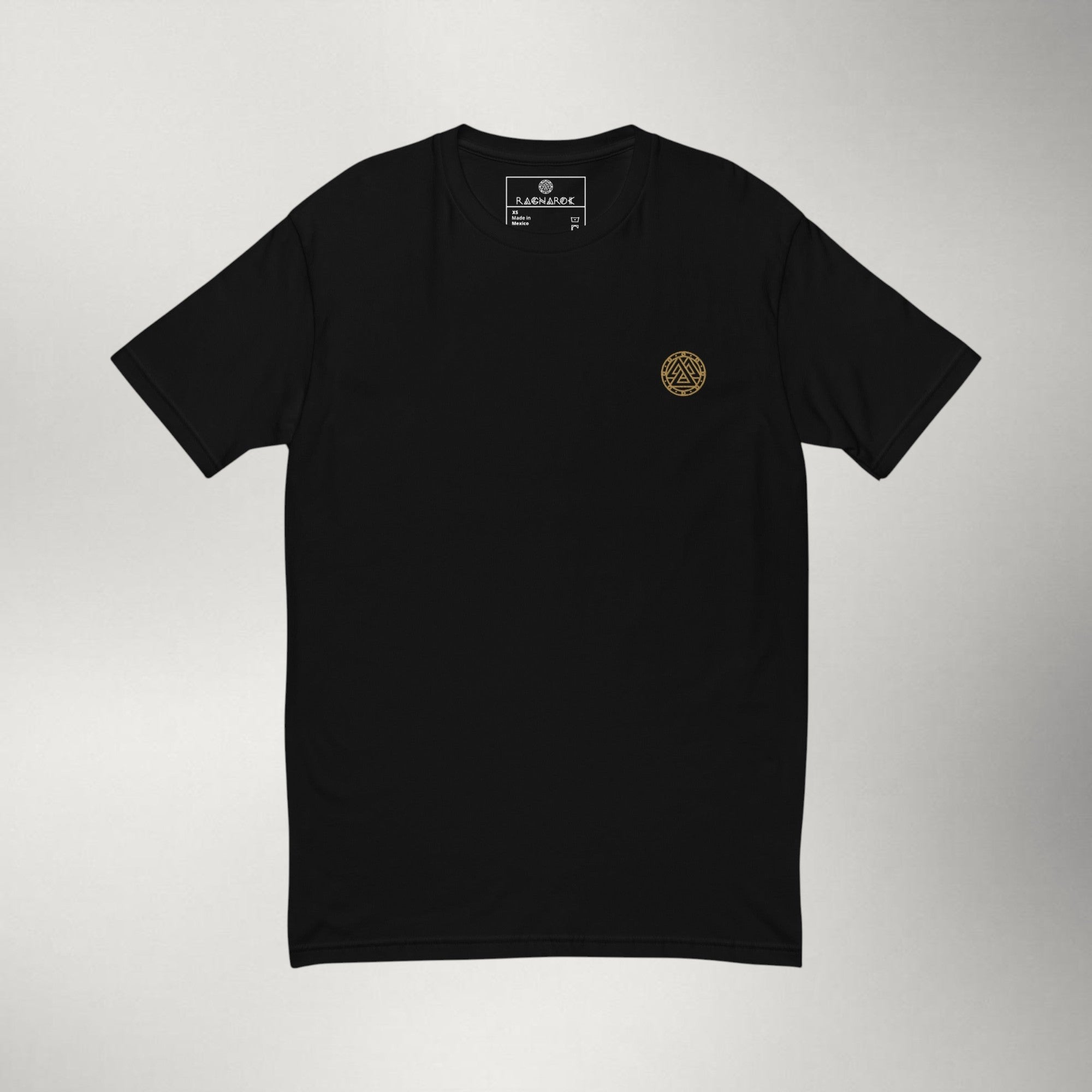 Ragnarok Embroidered Logo Tee — Gold / Black