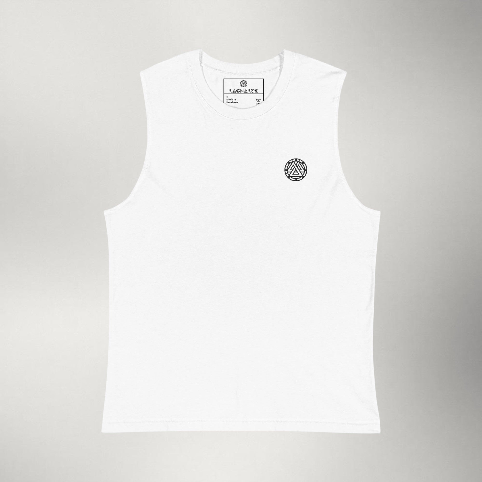 Ragnarok Embroidered Muscle Tank — Black / White