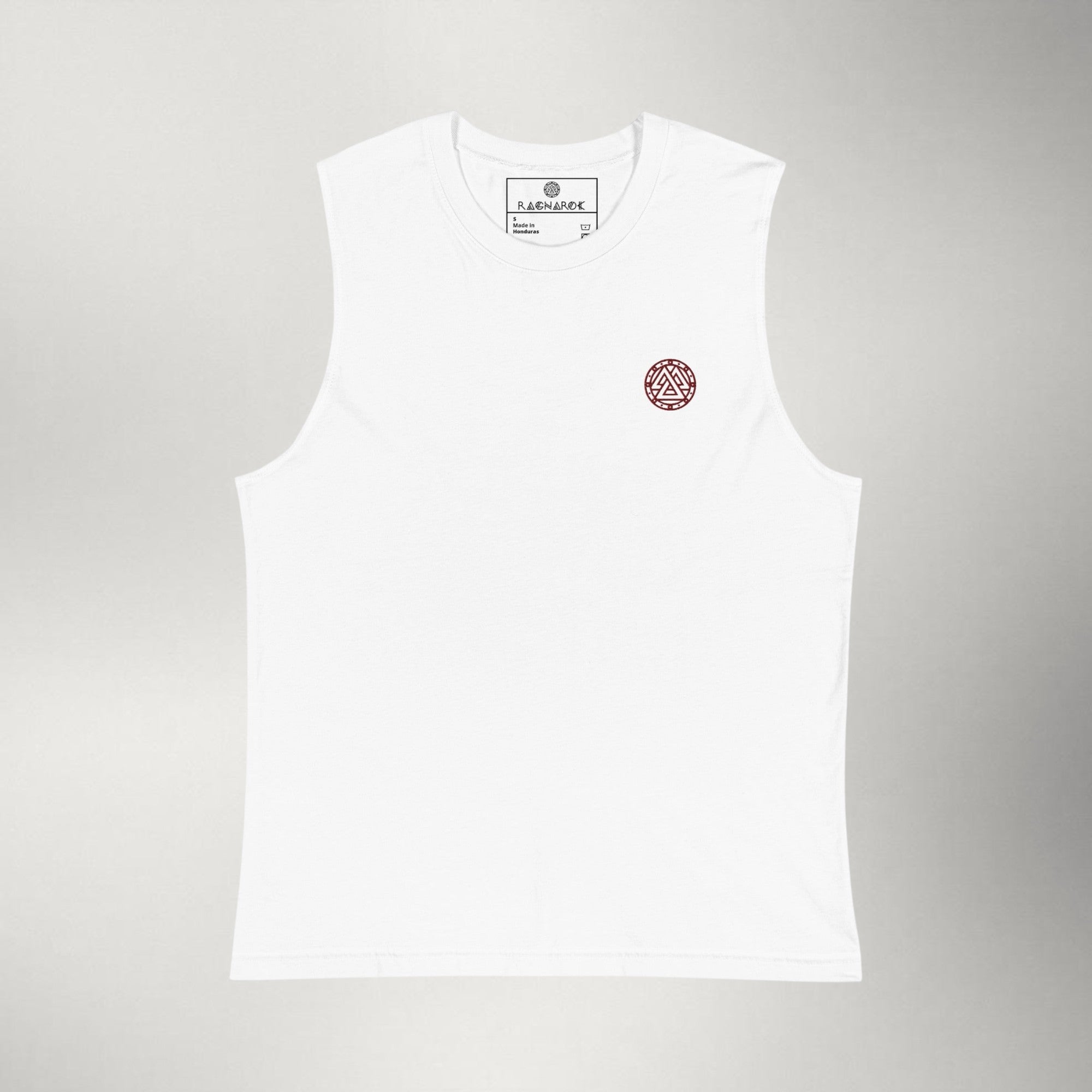 Ragnarok Embroidered Muscle Tank — Maroon