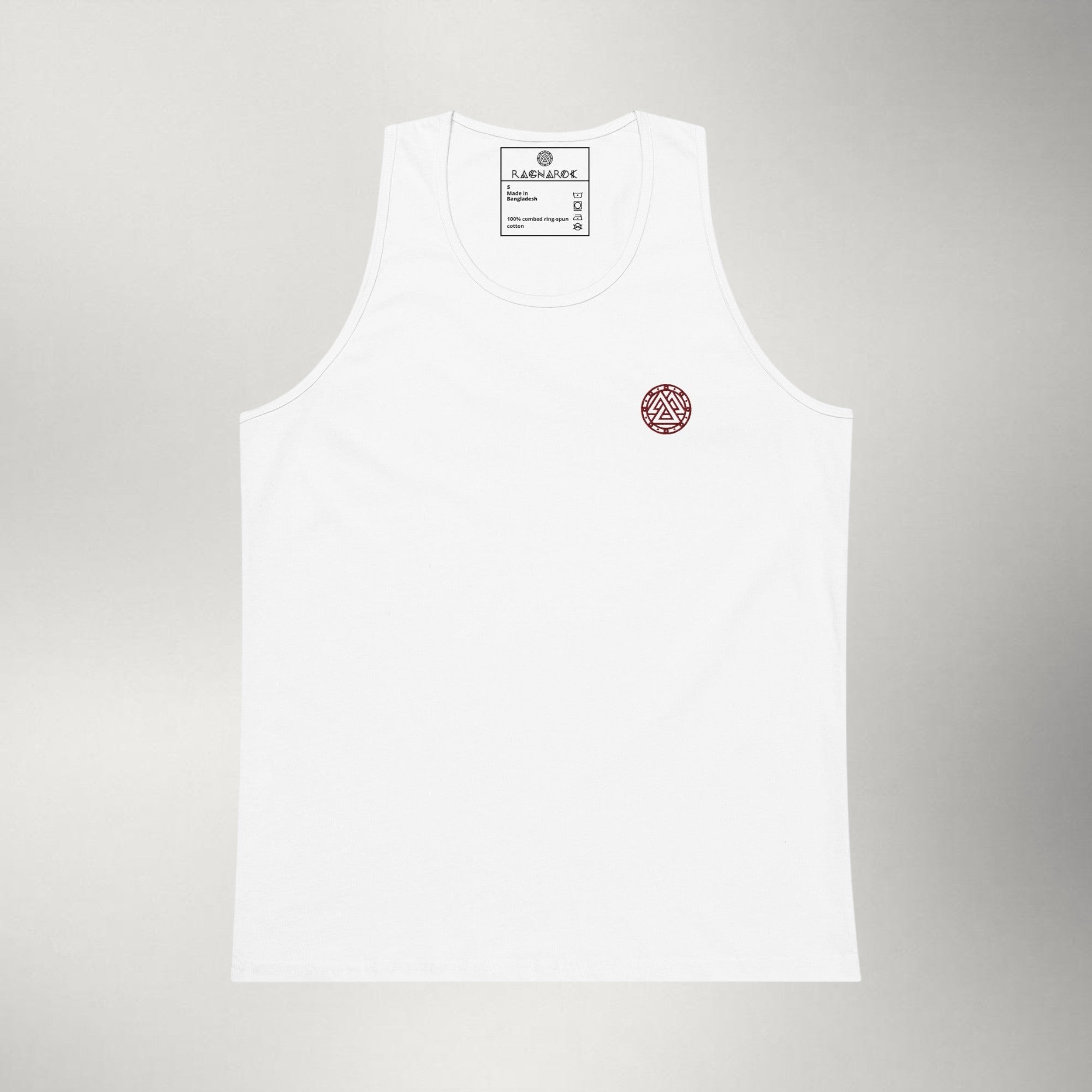 Ragnarok Embroidered Premium Tank — Maroon