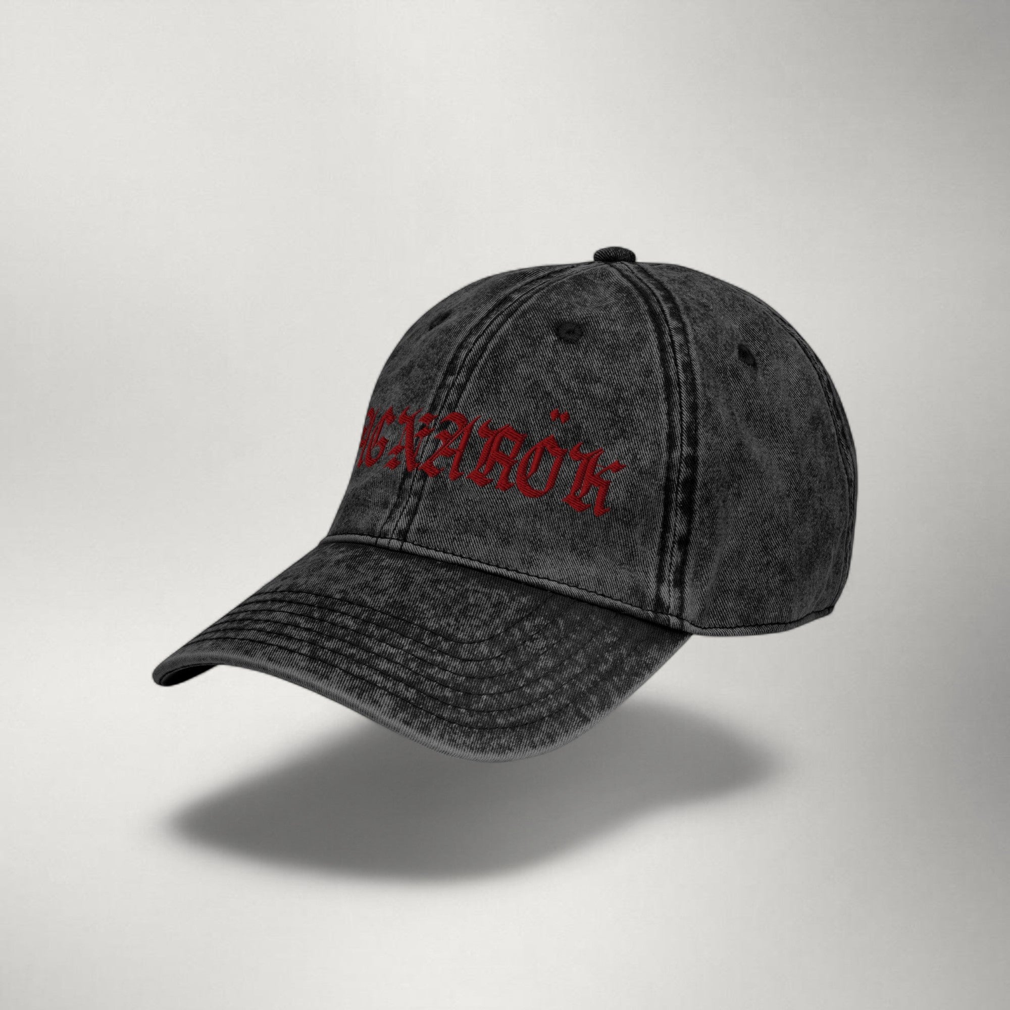 Ragnarok Gothic Vintage Cap — Maroon