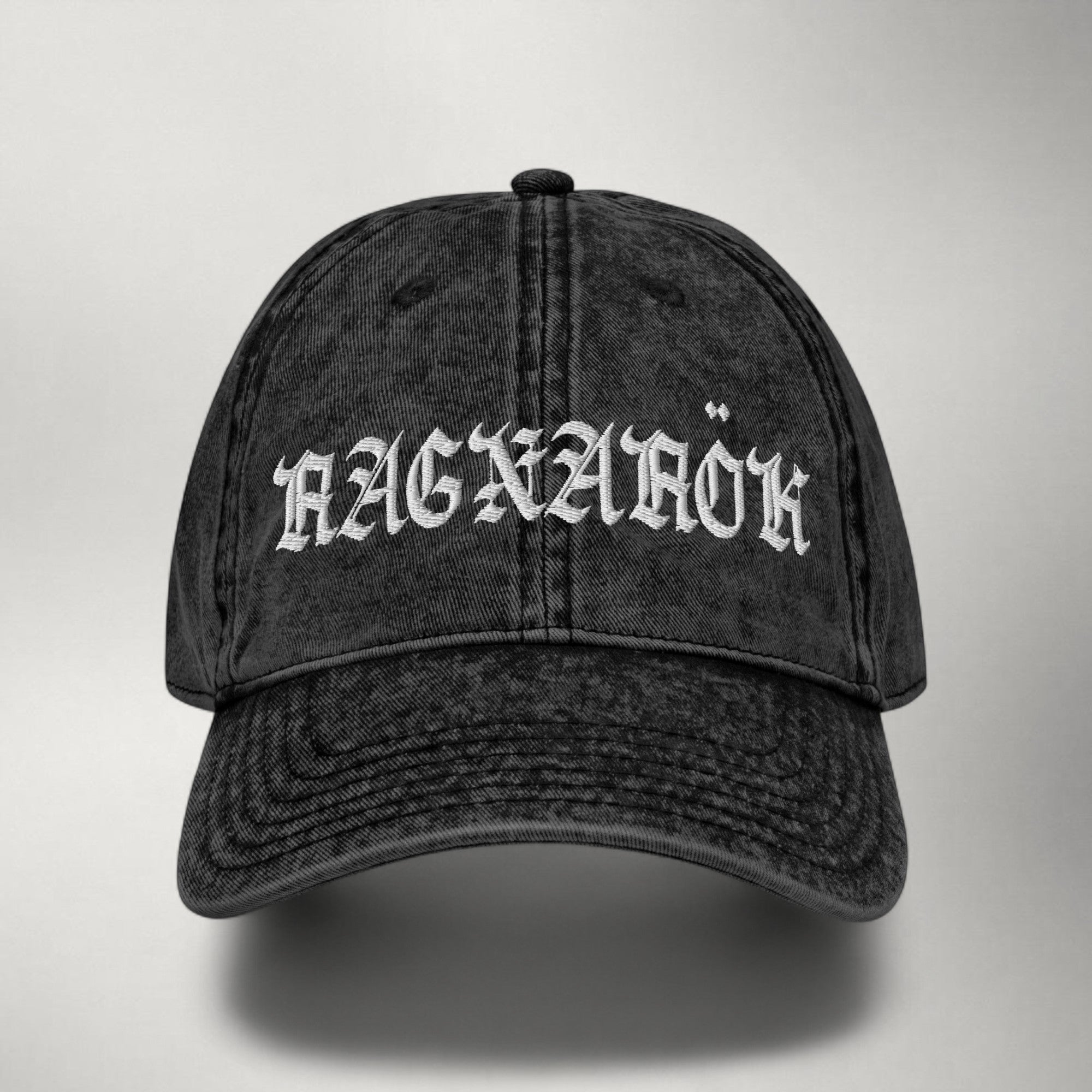 Ragnarok Gothic Vintage Cap — White