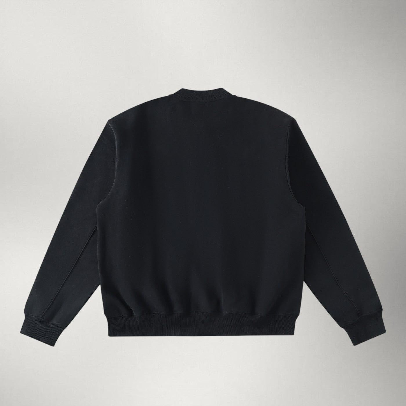 Ragnarok — Zip-Up Fleece Varsity Jacket | Black