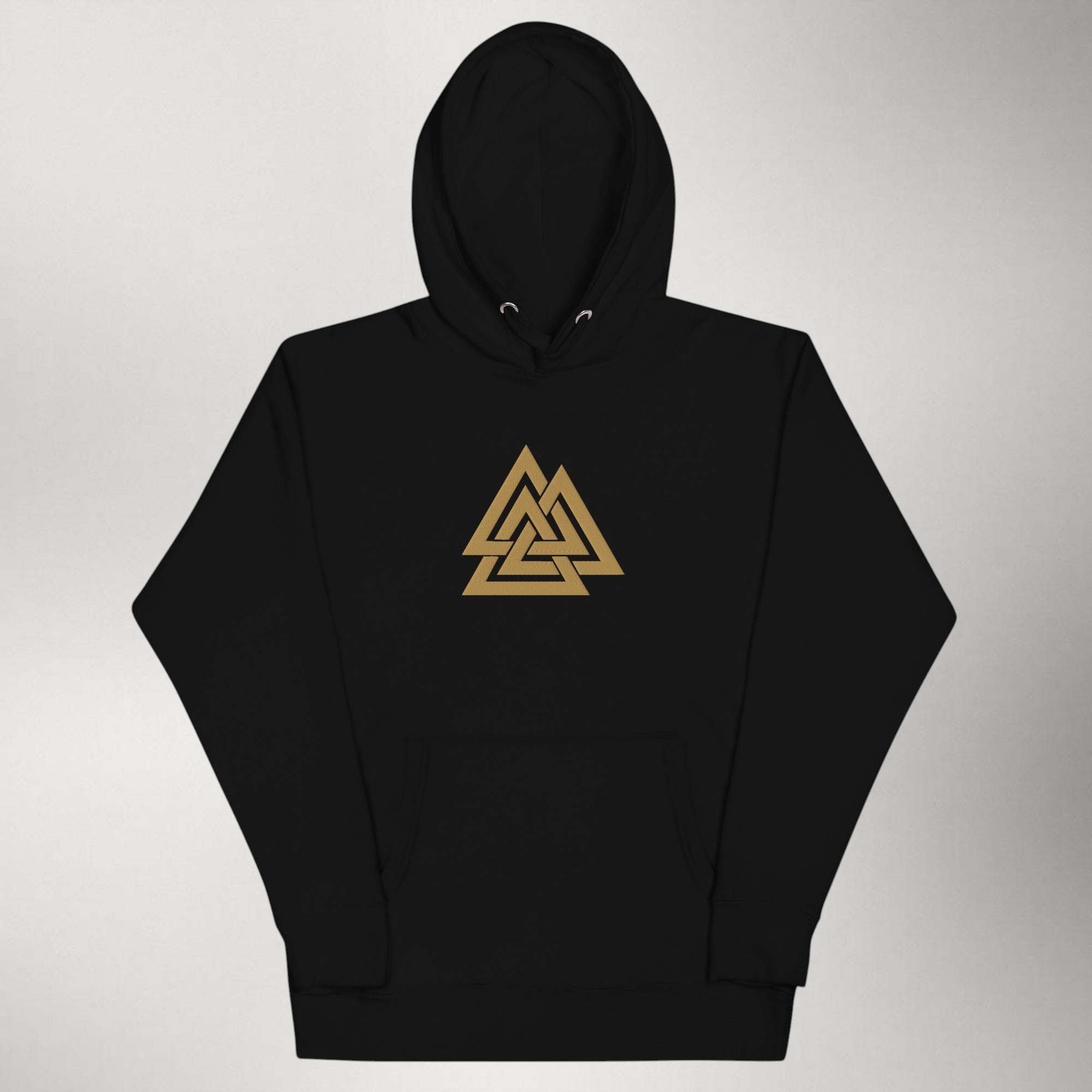 Valknut — Embroidered Hoodie | Gold / Black