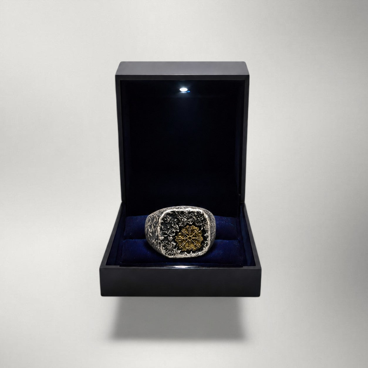 Vegvisir — Adjustable Compass Ring | Sterling Silver