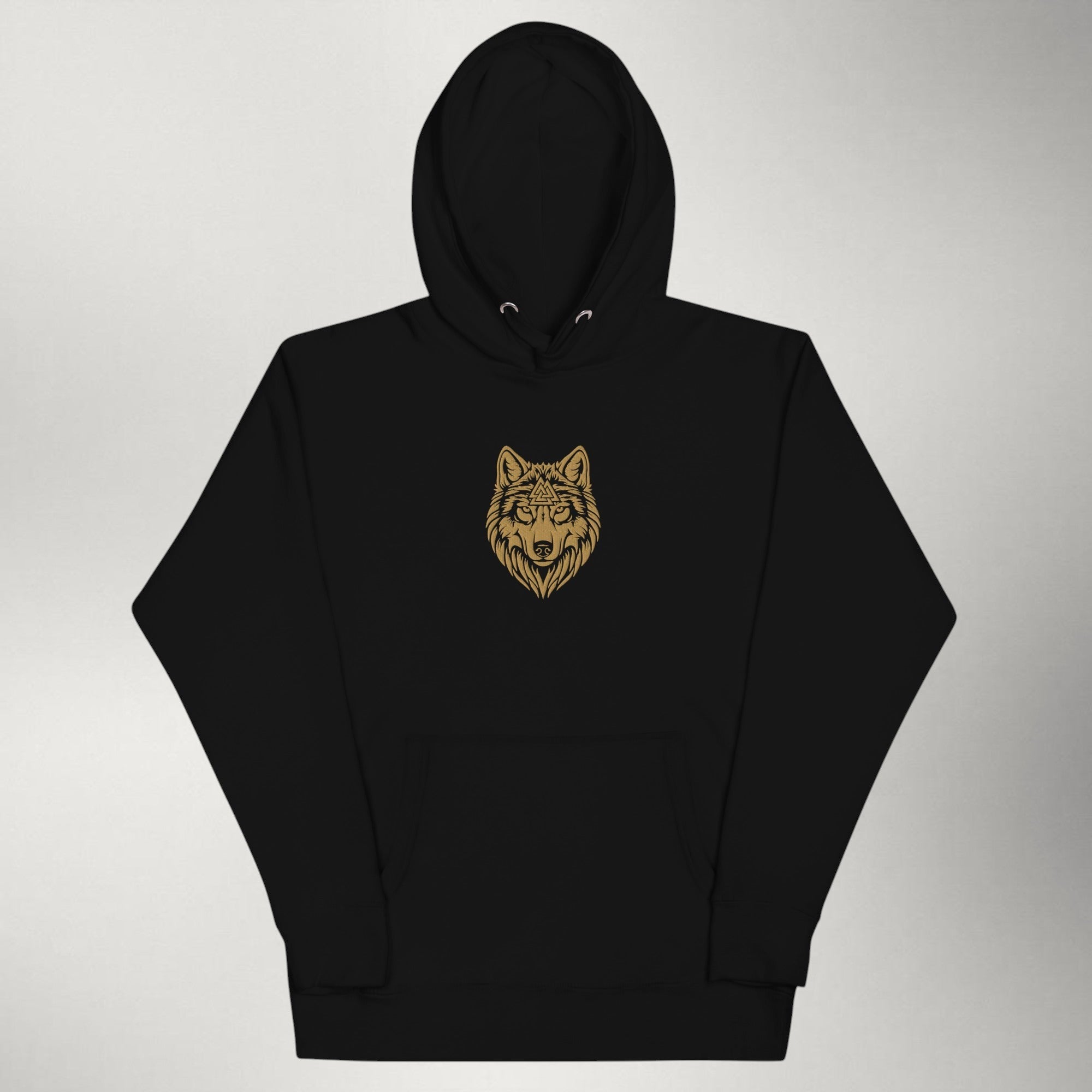 Fenrir — Embroidered Hoodie | Gold / Black