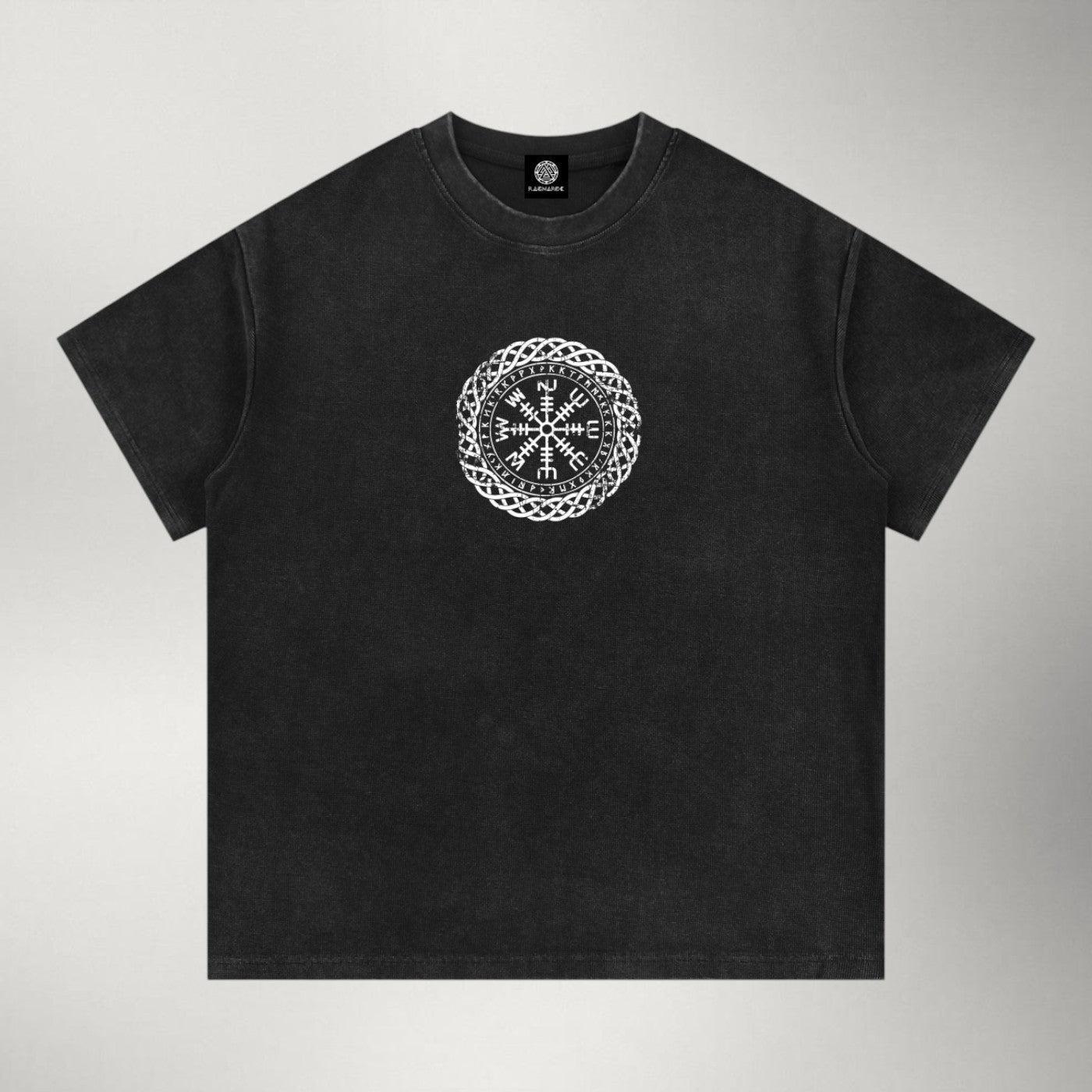 Helm of Awe — Premium Boxy Vintage Wash Tee | Ragnarok Norse Series