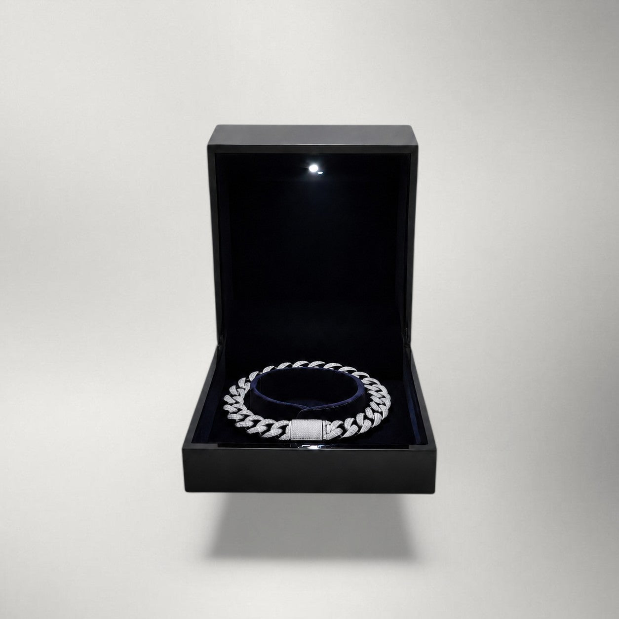 Iced Cross Cuban Link Bracelet — Solid 925 Moissanite & CZ, 15mm Miami Cuban