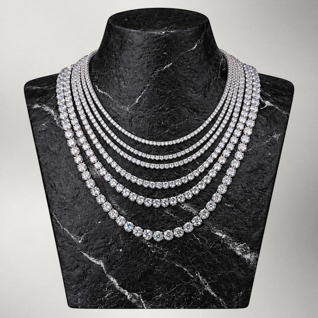 Iced Moissanite Tennis Chain in S925 Sterling Silver