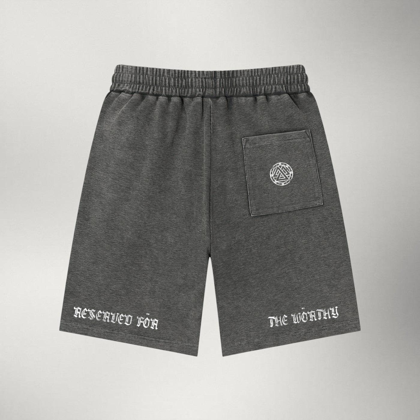 Norse Gothic — Distressed Mineral Wash Shorts