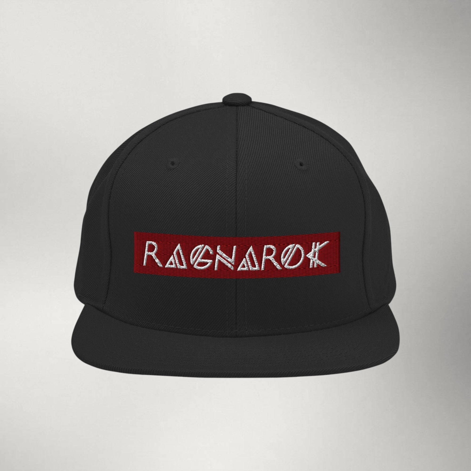 Ragnarok Box Logo Snapback — Maroon