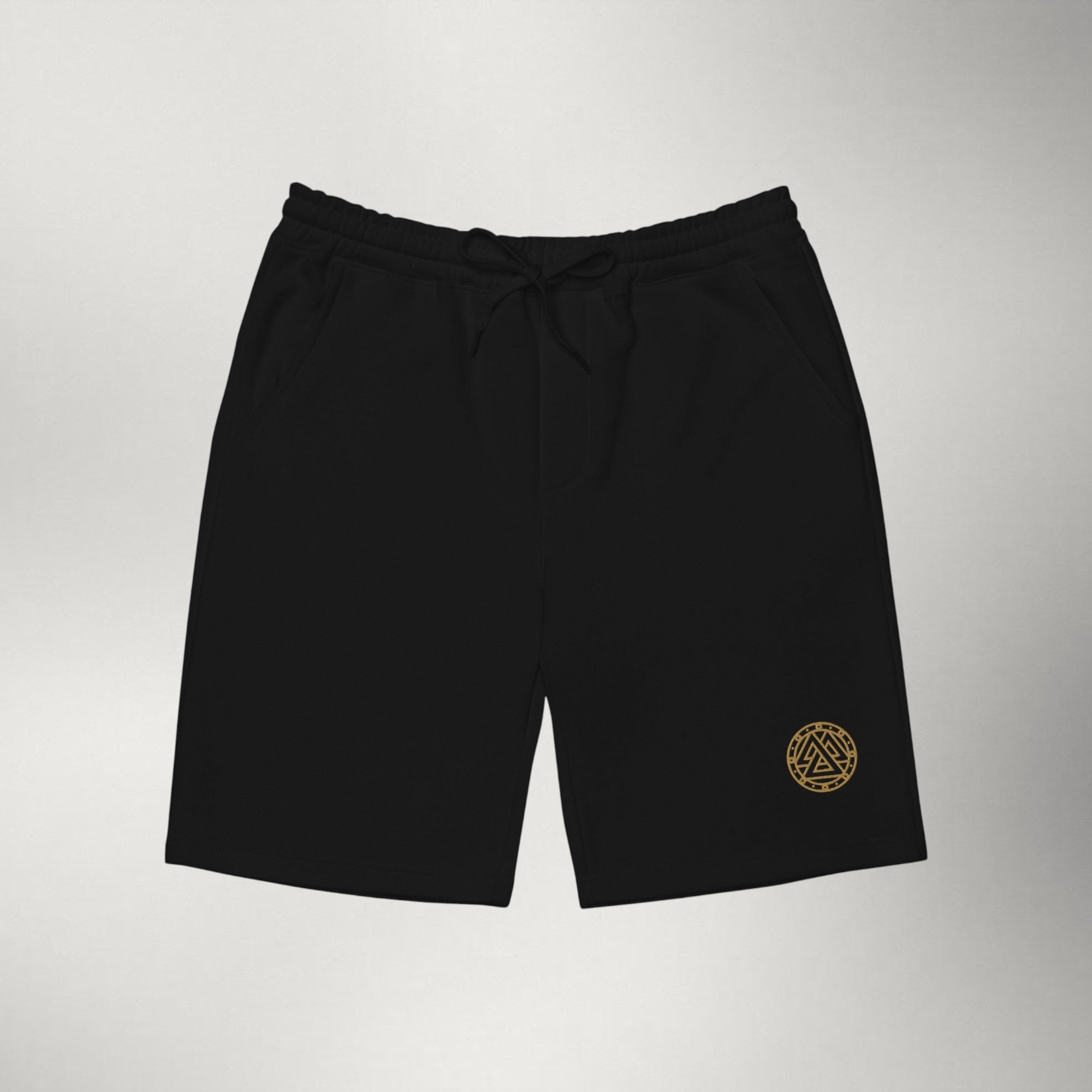 Ragnarok Embroidered Fleece Shorts — Maroon