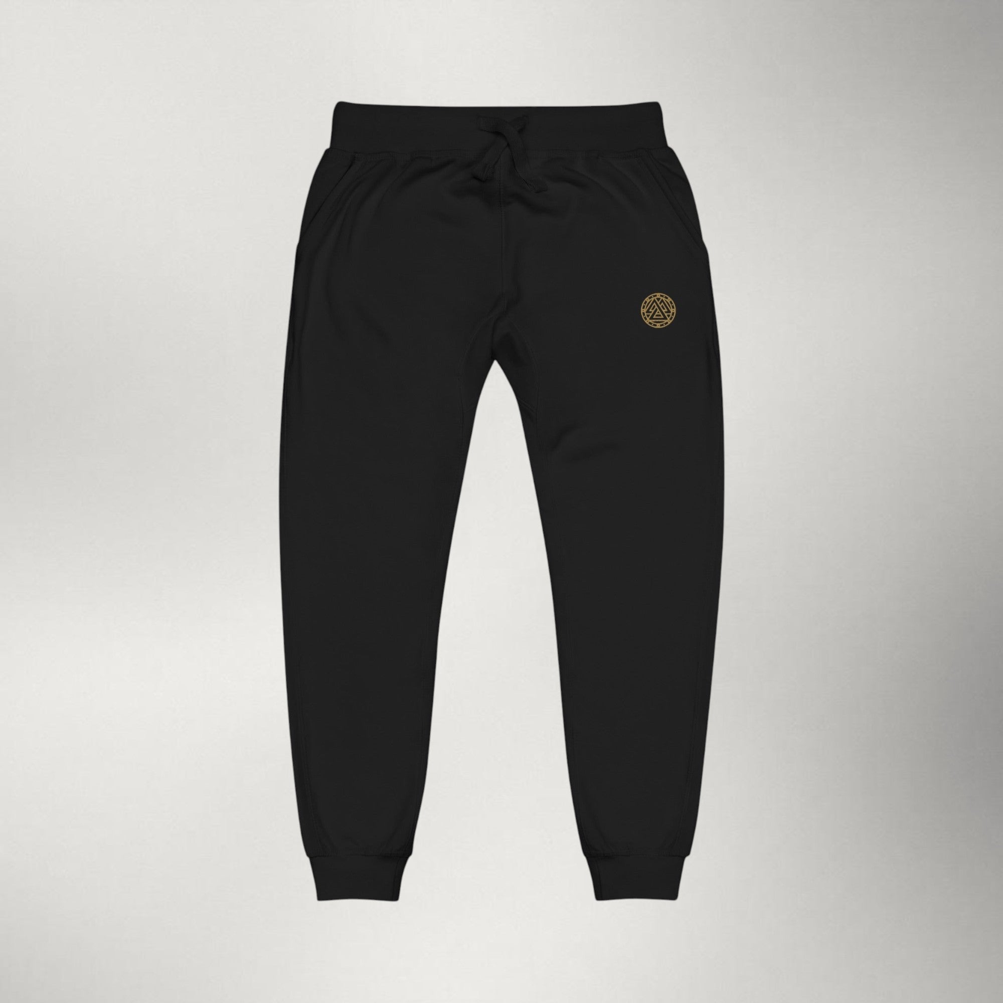 Ragnarok Embroidered Fleece Sweatpants — Gold