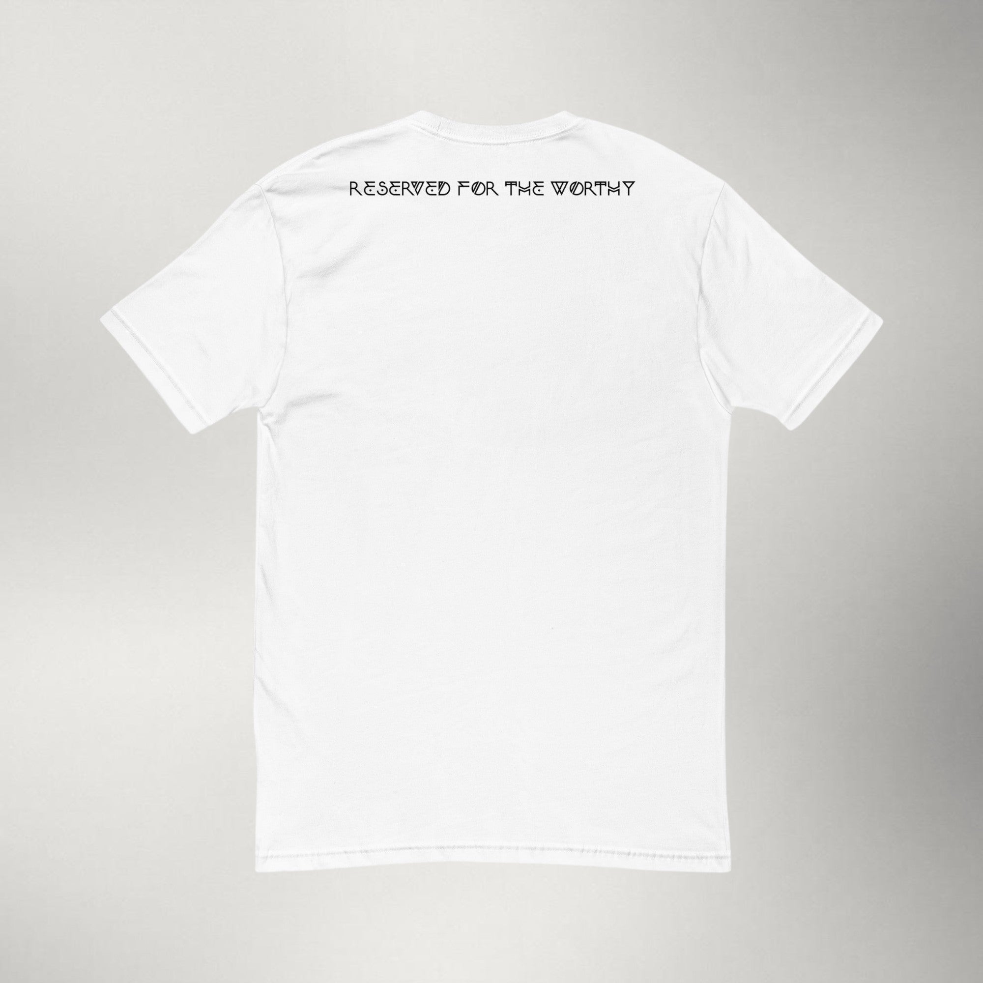 Ragnarok Embroidered Logo Tee — Gold / White