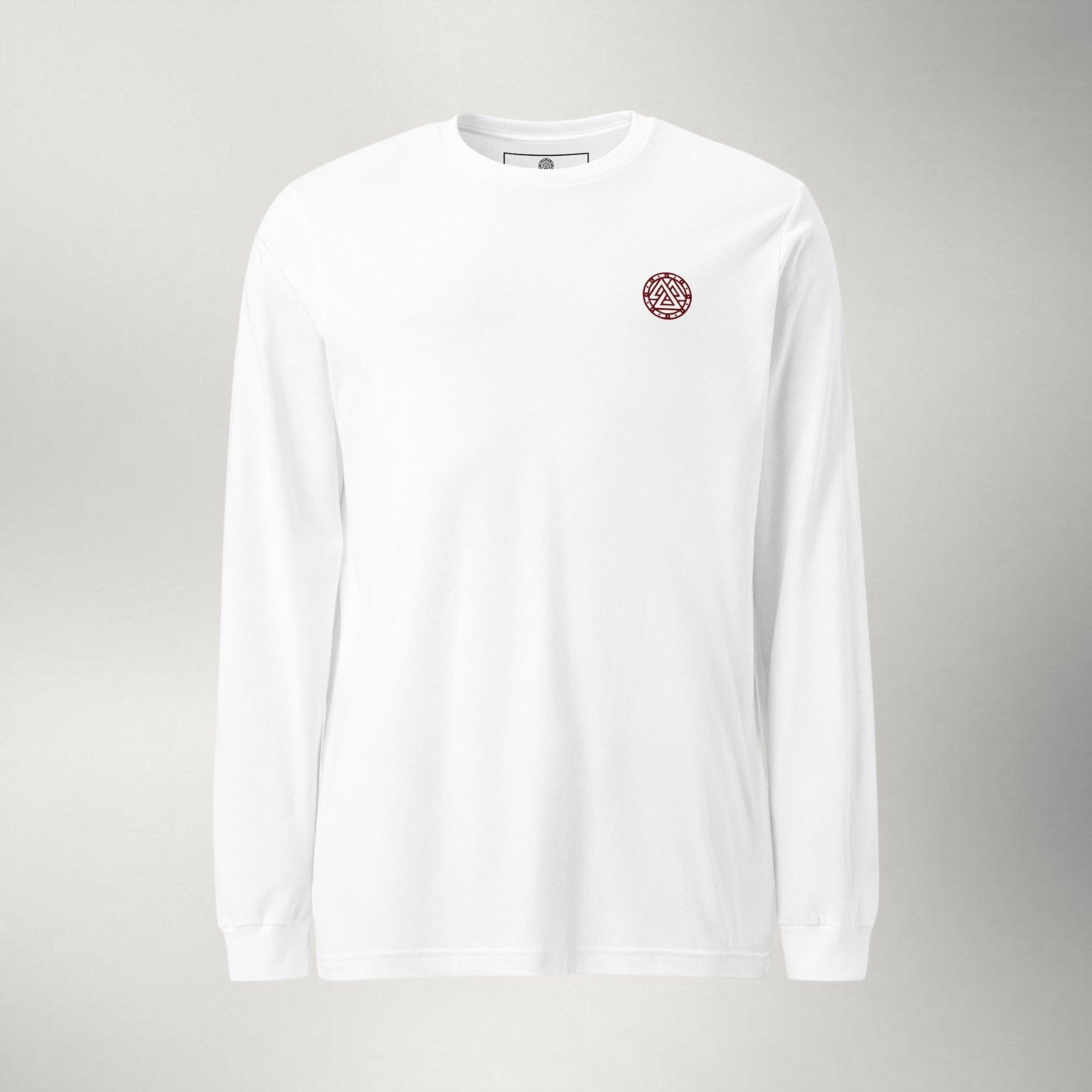 Ragnarok Embroidered Long Sleeve — Maroon / White
