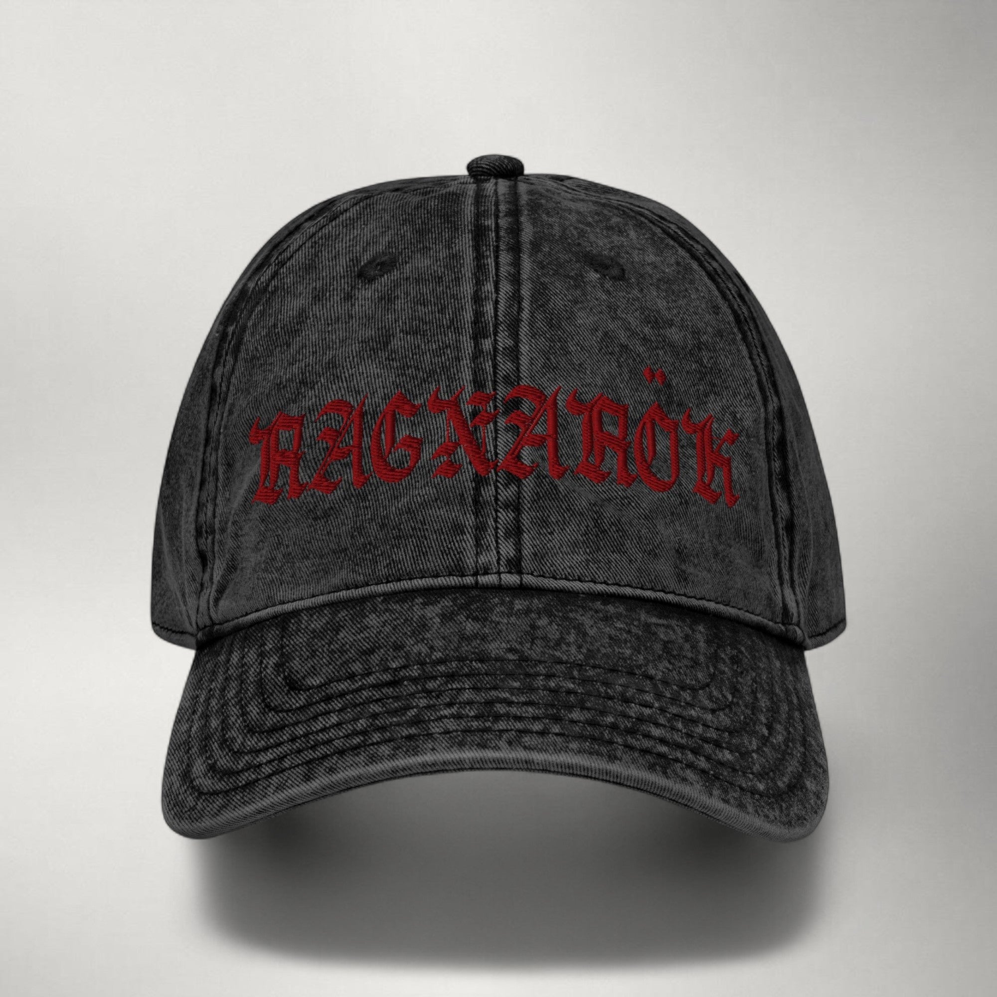 Ragnarok Gothic Vintage Cap — Maroon