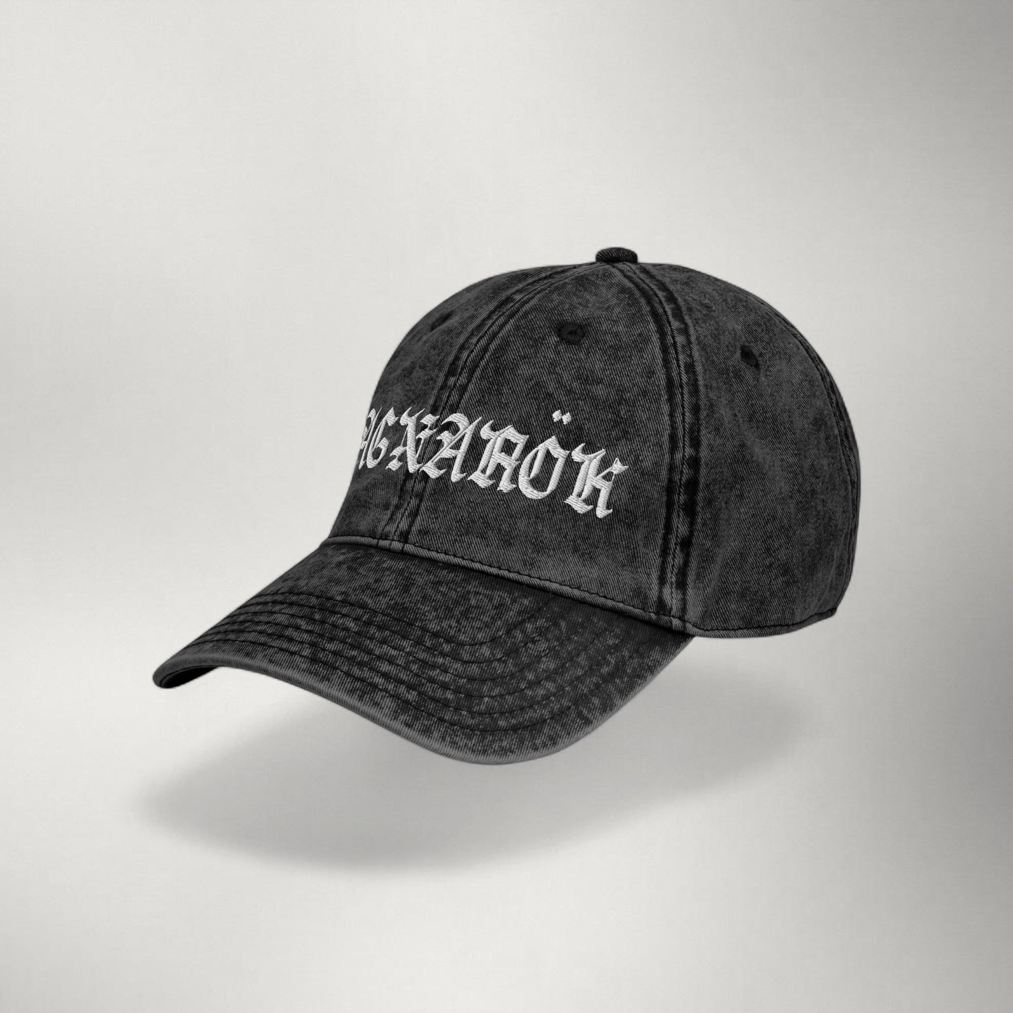 Ragnarok Gothic Vintage Cap — White