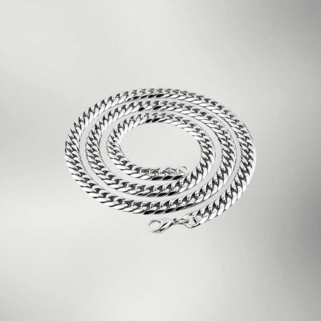 Stainless Steel Miami Cuban Link Chain Necklace — 8–14mm Hip Hop Chain for Men