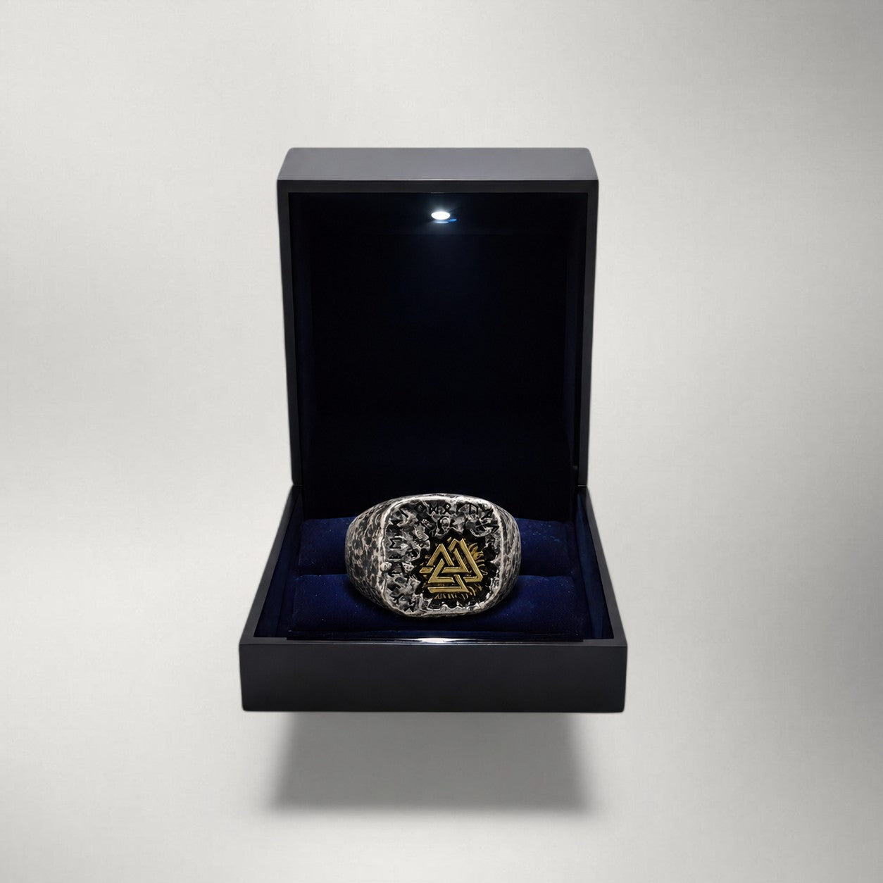 Valknut — Adjustable Rune Ring | Sterling Silver