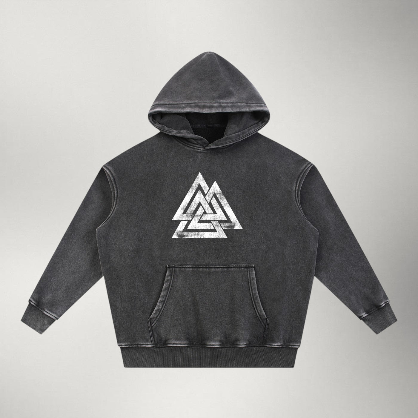 Valknut — Heavyweight Snow Wash Pullover | Battle Worn Series