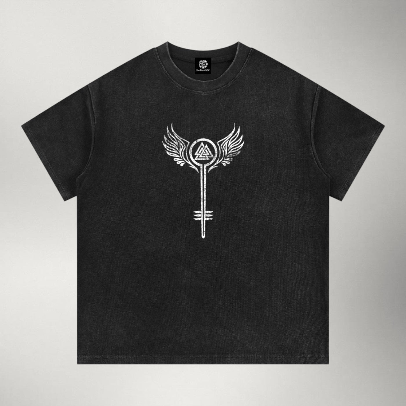 Valkyrie — Premium Boxy Vintage Wash Tee | Ragnarok Norse Series