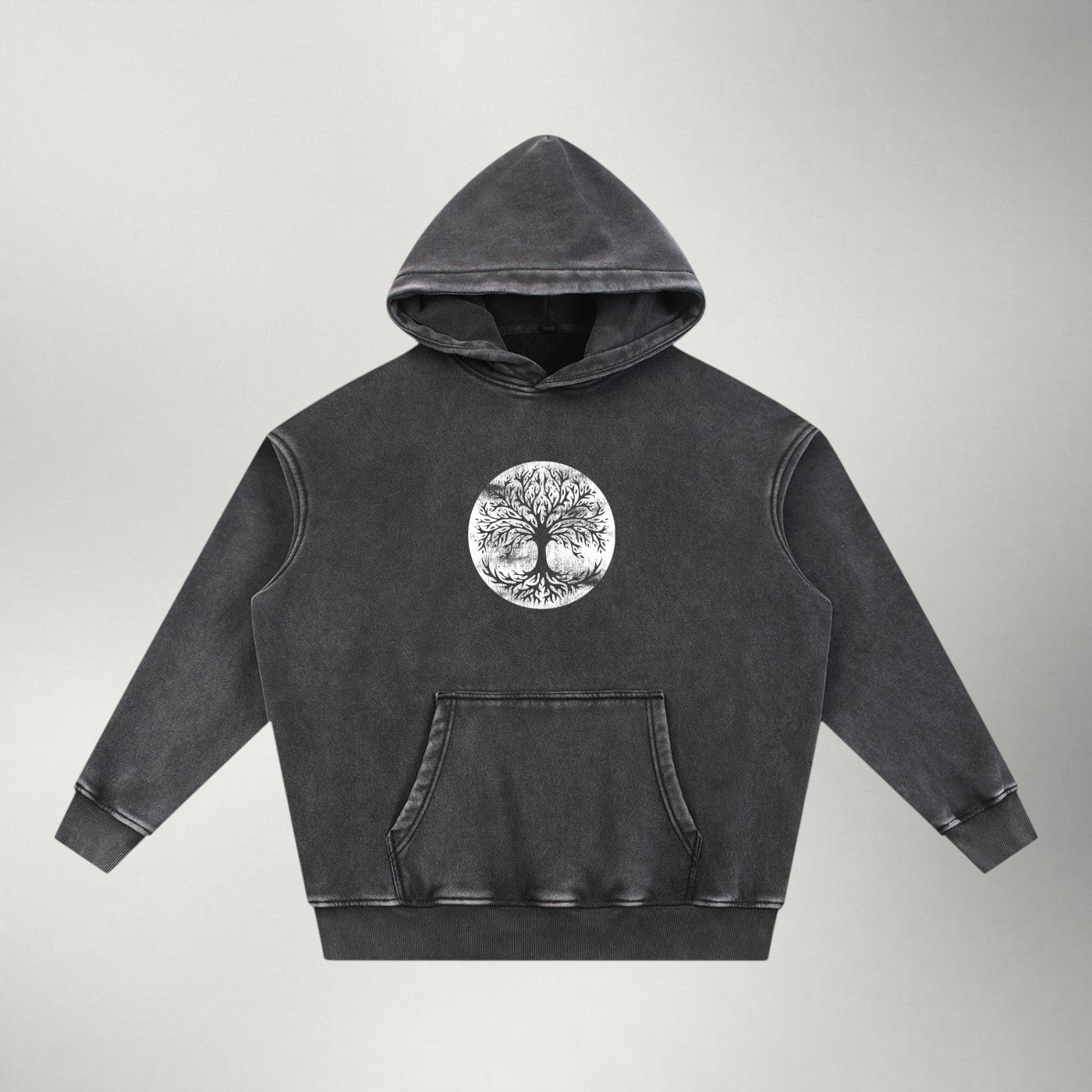 Yggdrasil — Heavyweight Snow Wash Pullover | Battle Worn Series