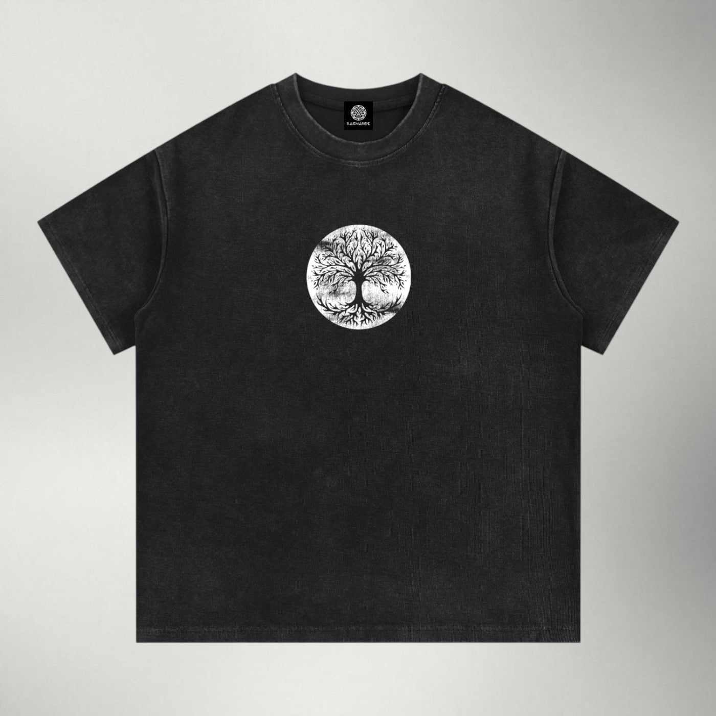 Yggdrasil — Premium Boxy Vintage Wash Tee | Ragnarok Norse Series